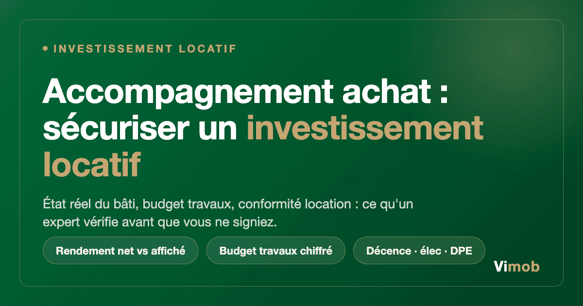 Accompagnement achat immobilier pour un investissement locatif