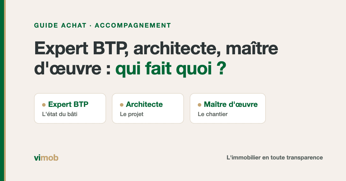 Accompagnement expert BTP, architecte ou maître d'œuvre ?
